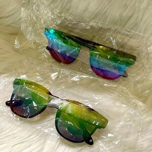Rainbow Tinted Sunglasses Set of 2 Unisex Pride New